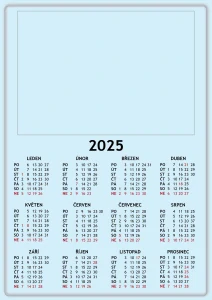 KALENDÁŘ CELOROČNÍ jeden list A3, A4 