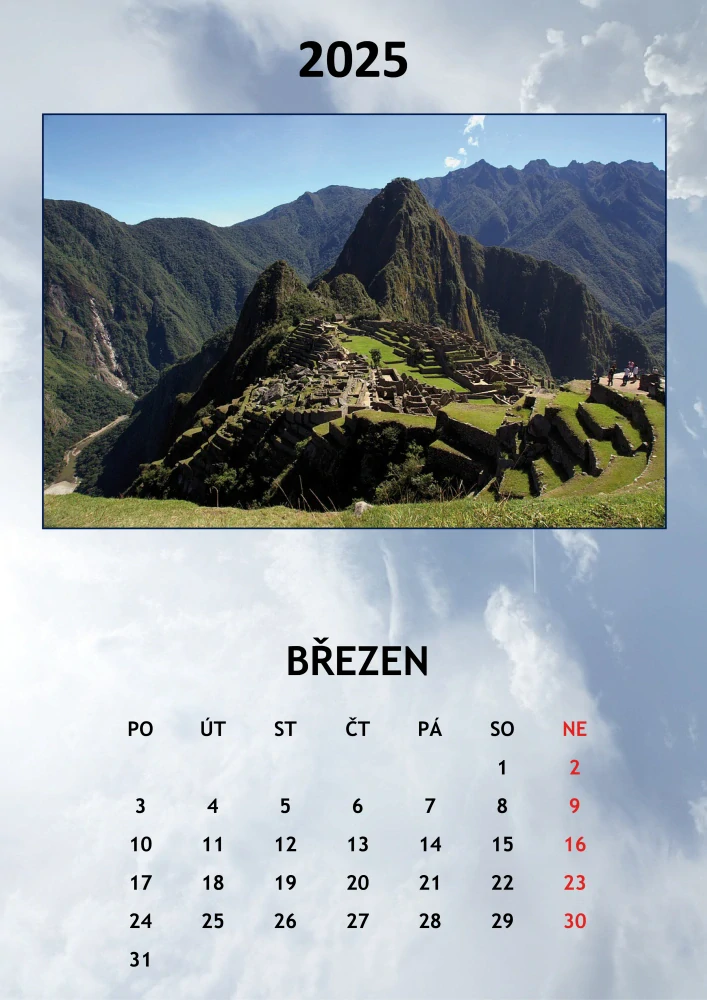 Kalendář DIVY SVĚTA A3, A4 