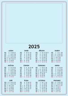 KALENDÁŘ CELOROČNÍ jeden list A3, A4 